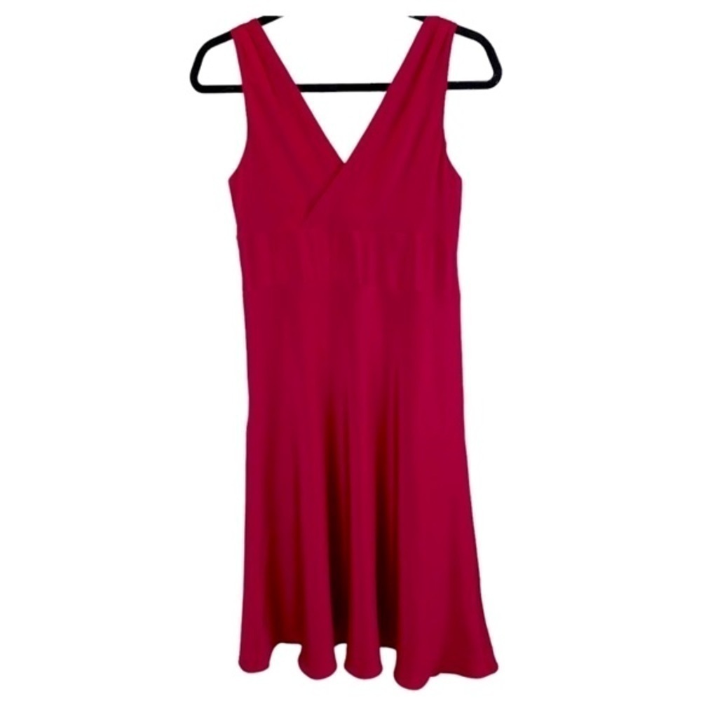 J. Crew 12P 100% Silk Hot Pink Fuchsia Empire Waist Bridesmaid Dress Wedding - Picture 6 of 6